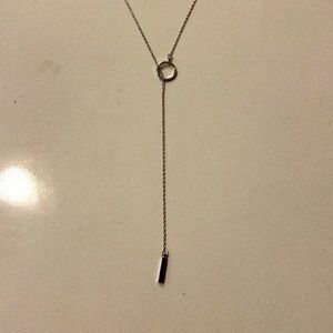 Dainty Through Circle Necklace